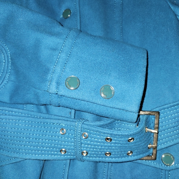 Kenneth Cole New York • Long Peacoat •  Teal •WSize 12 • 60% Wool Blend - Picture 8 of 12